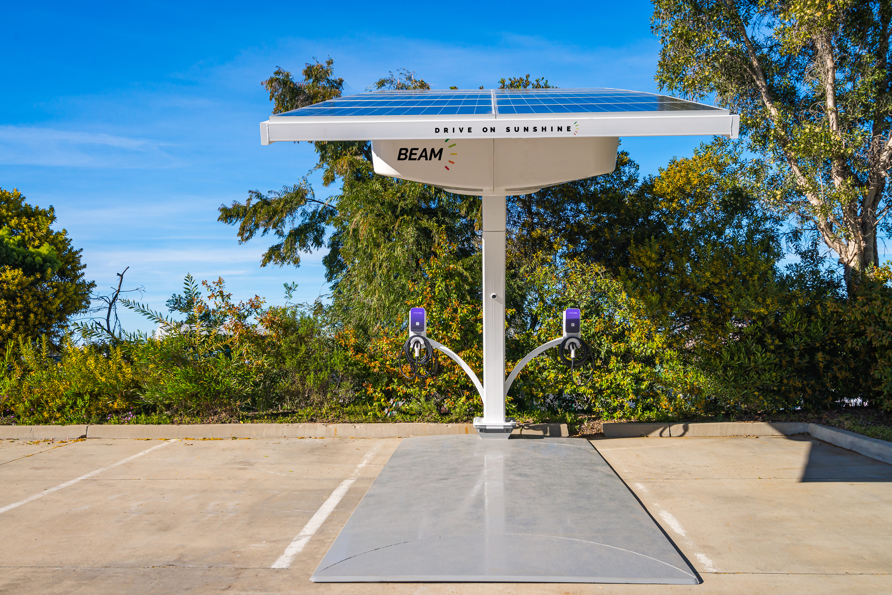 BEAM solar EV charging car port